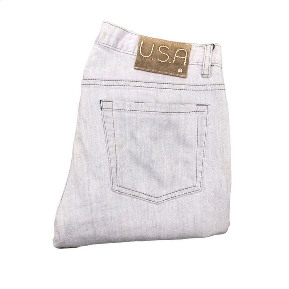 RARE John Varvatos Designer Jeans Size 34 White/Gray - Picture 4 of 13